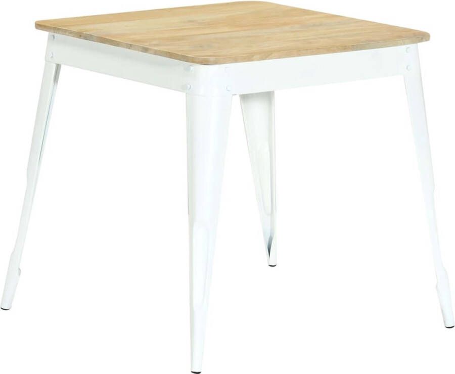 Decoways Eettafel 75x75x76 cm massief mangohout