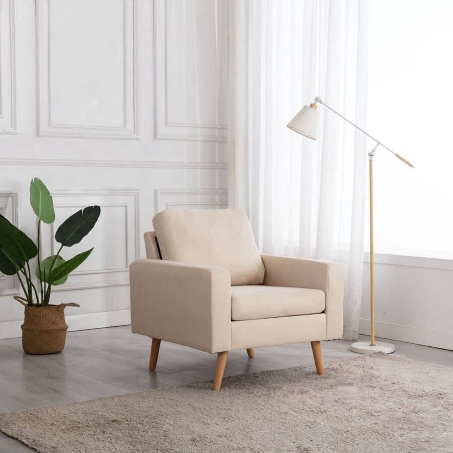 Decoways Fauteuil stof crème