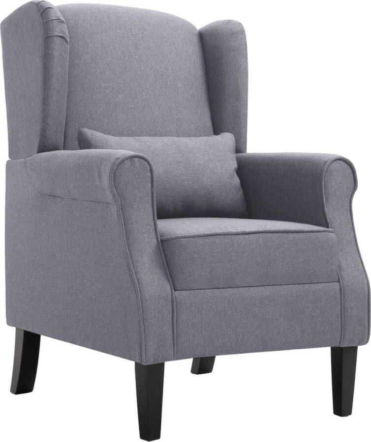 Decoways Fauteuil stof donkergrijs