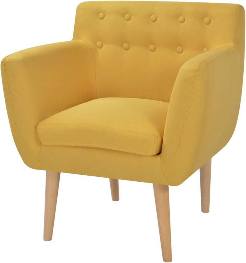 Decoways Fauteuil stof geel