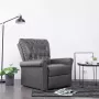 Decoways Fauteuil verstelbaar kunstleer grijs - Thumbnail 1