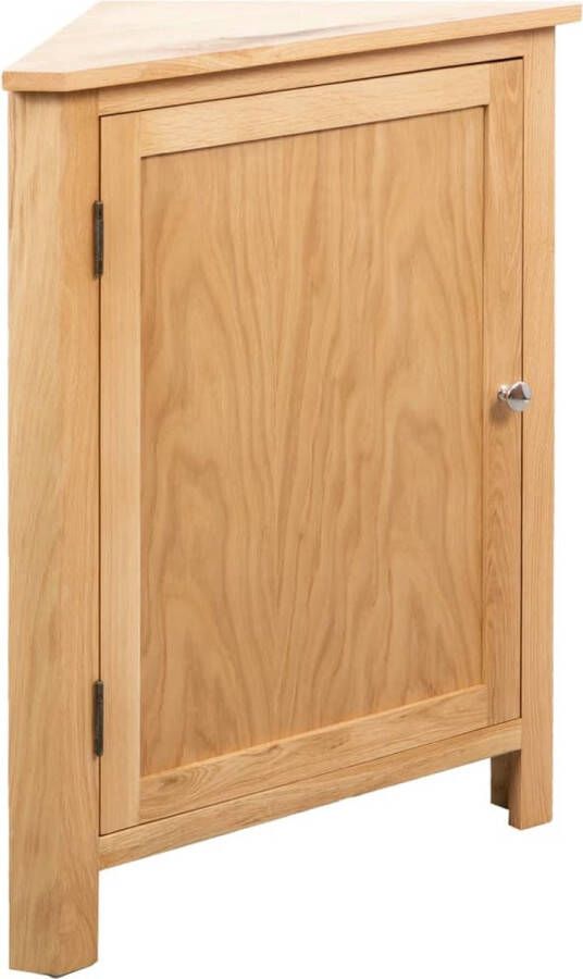 Decoways Hoekkast 59x36x80 cm massief eikenhout