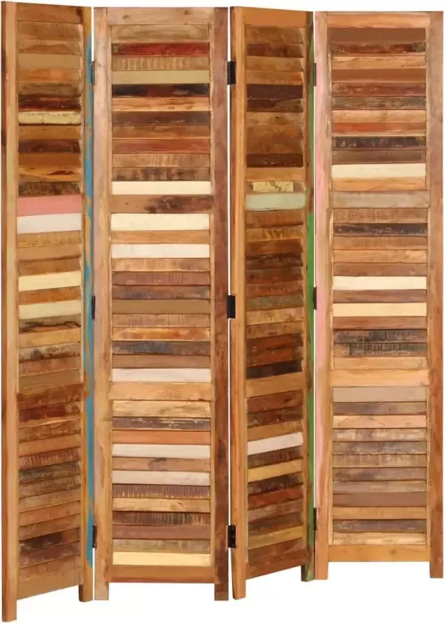 Decoways Kamerscherm 170 cm massief gerecycled hout
