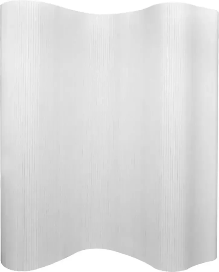 Decoways Kamerscherm 250x165 cm bamboe wit