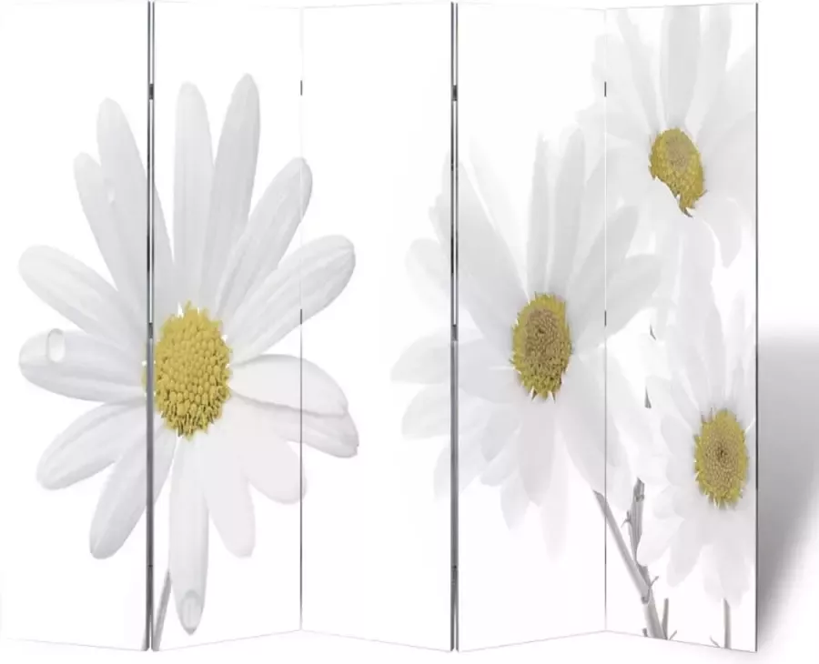 Decoways Kamerscherm inklapbaar bloem 200x170 cm