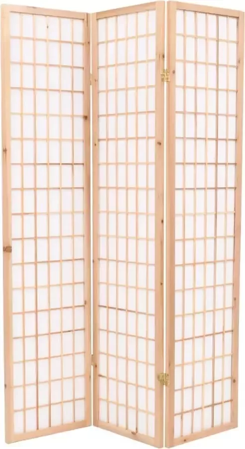 Decoways Kamerscherm inklapbaar Japanse stijl 120x170 cm naturel