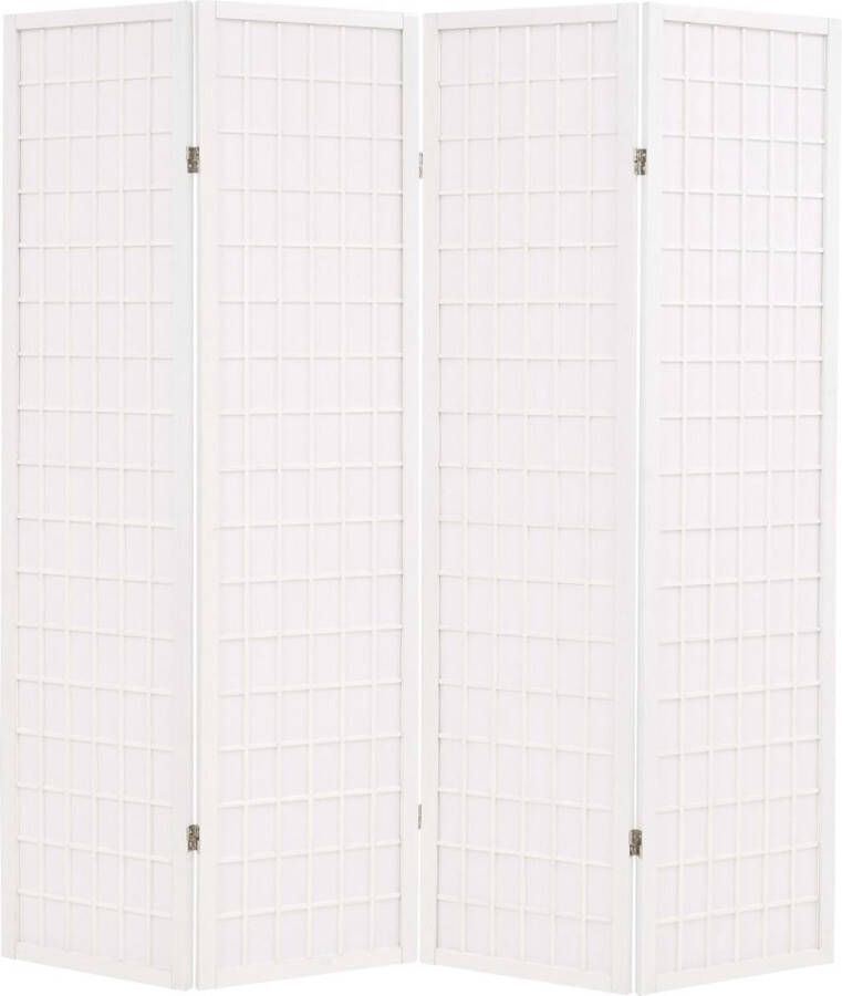 Decoways Kamerscherm inklapbaar Japanse stijl 160x170 cm wit