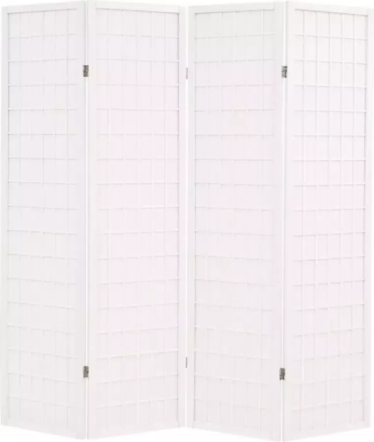 Decoways Kamerscherm inklapbaar Japanse stijl 160x170 cm wit