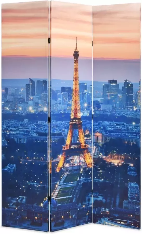Decoways Kamerscherm inklapbaar Parijs bij nacht 120x170 cm