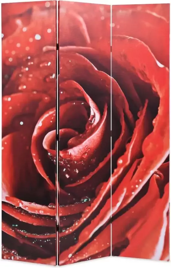 Decoways Kamerscherm inklapbaar roos 120x170 cm rood