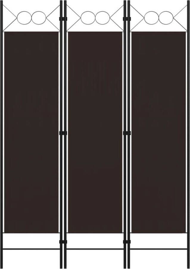 Decoways Kamerscherm met 3 panelen 120x180 cm bruin