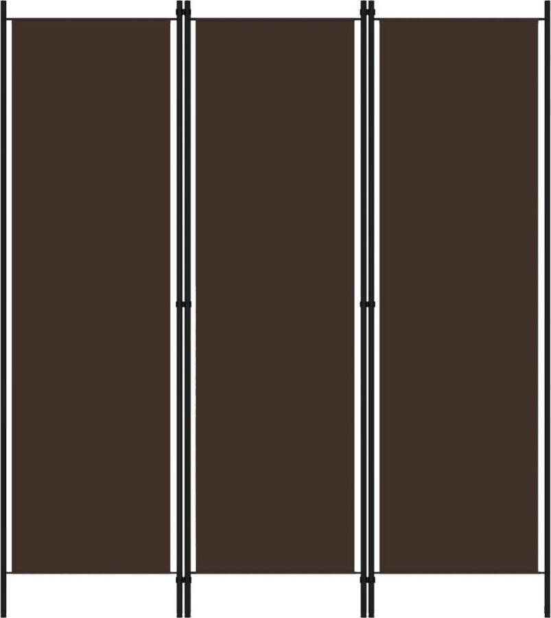 Decoways Kamerscherm met 3 panelen 150x180 cm bruin
