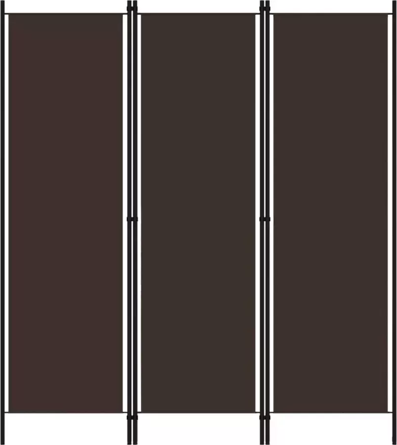 Decoways Kamerscherm met 3 panelen 150x180 cm bruin