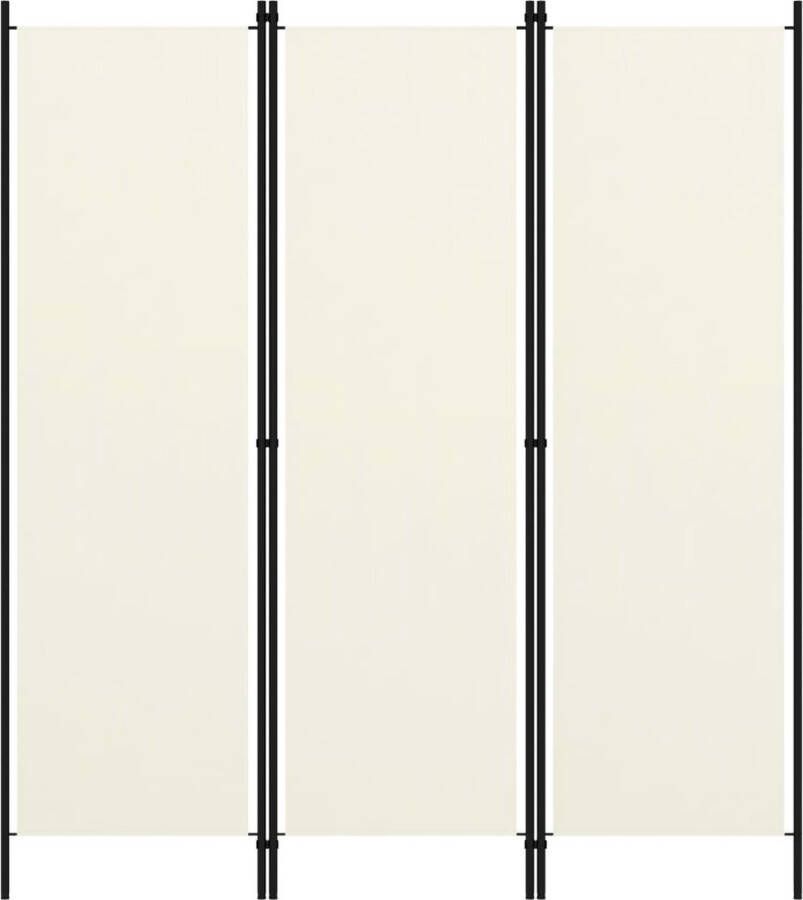 Decoways Kamerscherm met 3 panelen 150x180 cm crèmewit