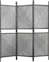 Decoways Kamerscherm met 3 panelen 180x200 cm poly rattan antraciet - Thumbnail 1