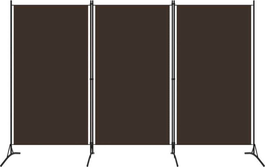 Decoways Kamerscherm met 3 panelen 260x180 cm bruin
