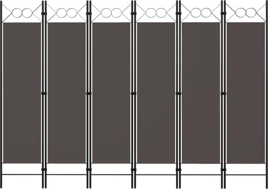 Decoways Kamerscherm met 6 panelen 240x180 cm antraciet