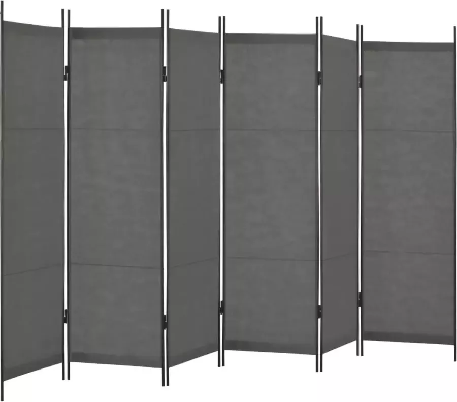 Decoways Kamerscherm met 6 panelen 300x180 cm antraciet