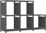 Decoways Kast met 5 vakken 103x30x72 5 cm stof grijs - Thumbnail 2