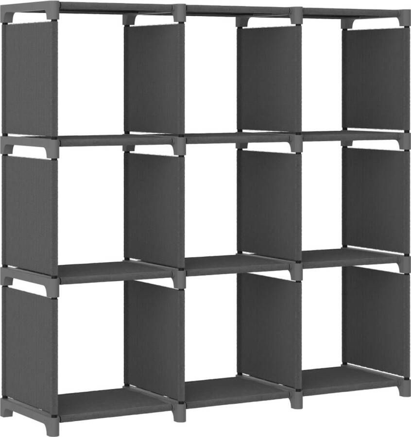 Decoways Kast met 9 vakken 103x30x107 5 cm stof grijs