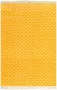 Decoways Kelim vloerkleed met patroon 160x230 cm katoen geel - Thumbnail 1