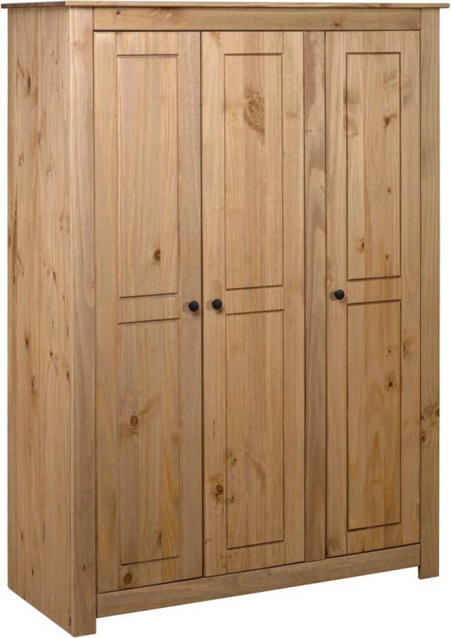 Decoways Kledingkast 3 deuren Panama Range 118x50x171 5 cm grenenhout