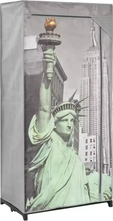 Decoways Kledingkast New York 75x45x160 cm stof