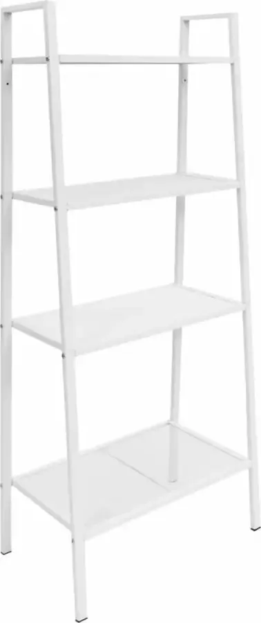 Decoways Ladder boekenkast 4 schappen metaal wit