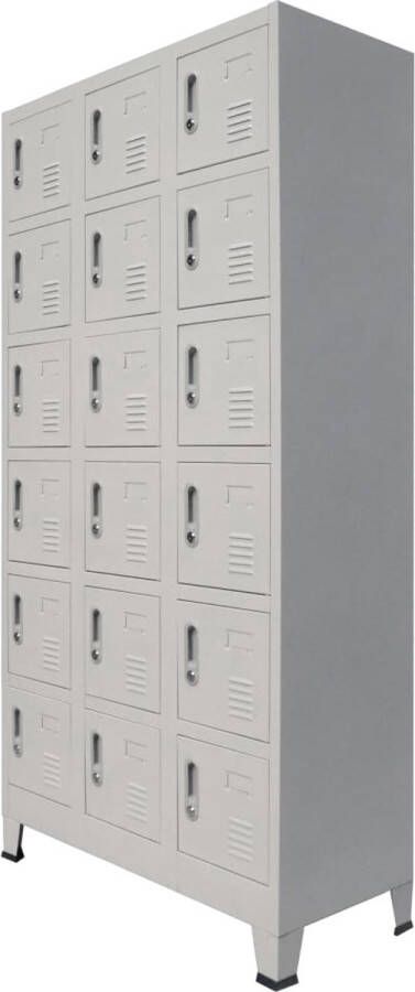 Decoways Lockerkast met 18 vakken 90x40x180 cm metaal