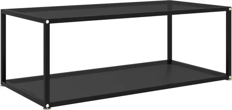 Decoways Salontafel 100x50x35 cm gehard glas zwart