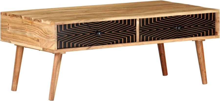 Decoways Salontafel 100x50x39 cm massief acaciahout