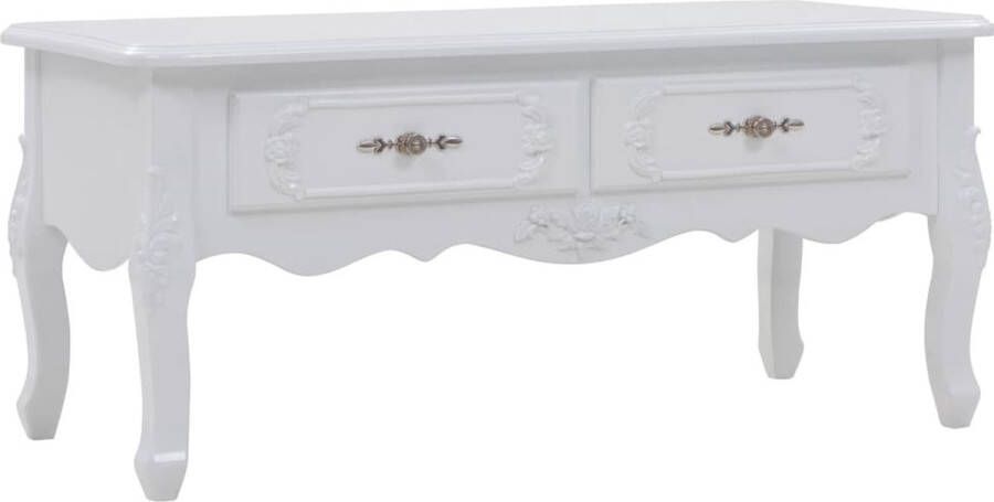 Decoways Salontafel 100x50x46 cm wit