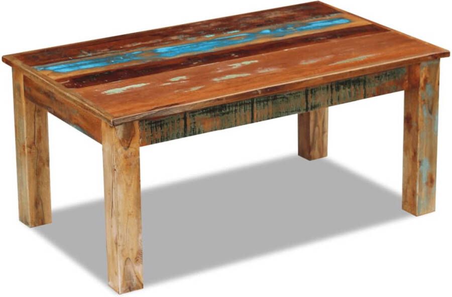 Decoways Salontafel 100x60x45 cm massief gerecycled hout