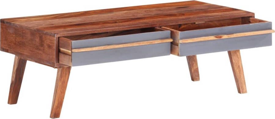 Decoways Salontafel 110x50x40 cm massief sheeshamhout grijs