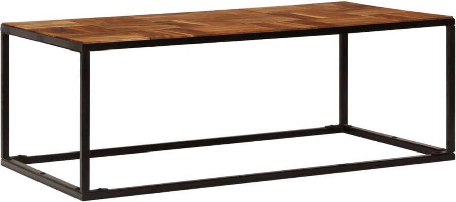 Decoways Salontafel 110x60x40 cm massief acaciahout en staal