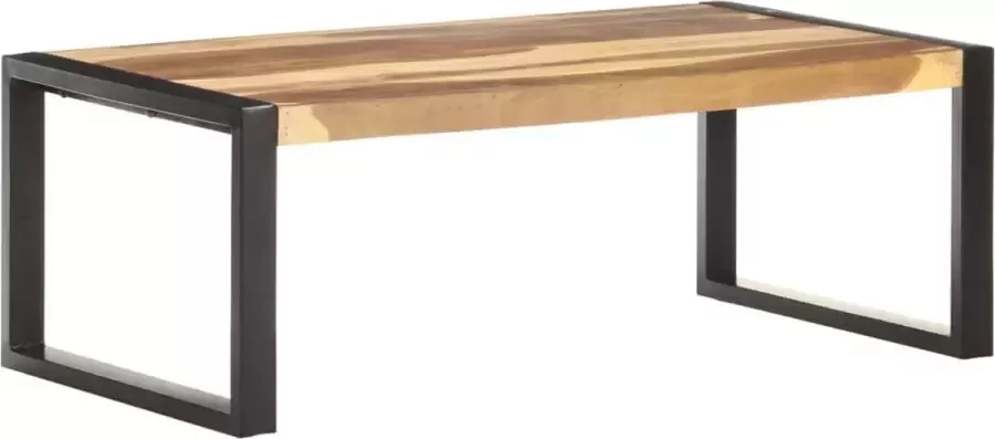 Decoways Salontafel 110x60x40 cm massief hout met sheesham afwerking