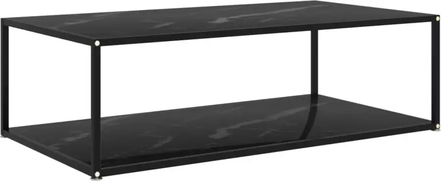 Decoways Salontafel 120x60x35 cm gehard glas zwart