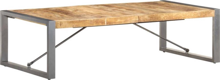 Decoways Salontafel 140x70x40 cm ruw mangohout