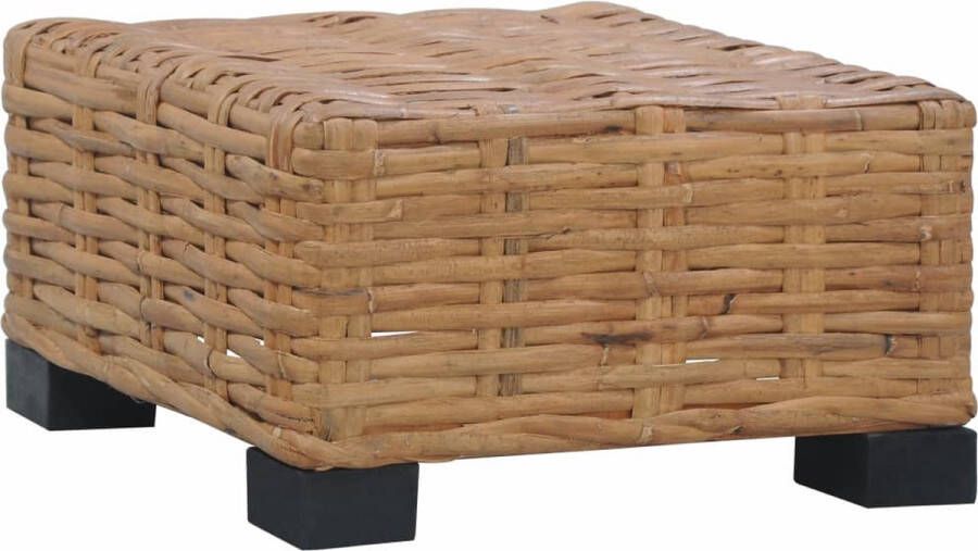 Decoways Salontafel 47x47x28 cm natuurlijk rattan