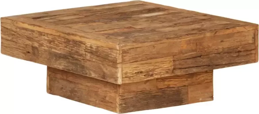 Decoways Salontafel 70x70x30 cm massief gerecycled hout