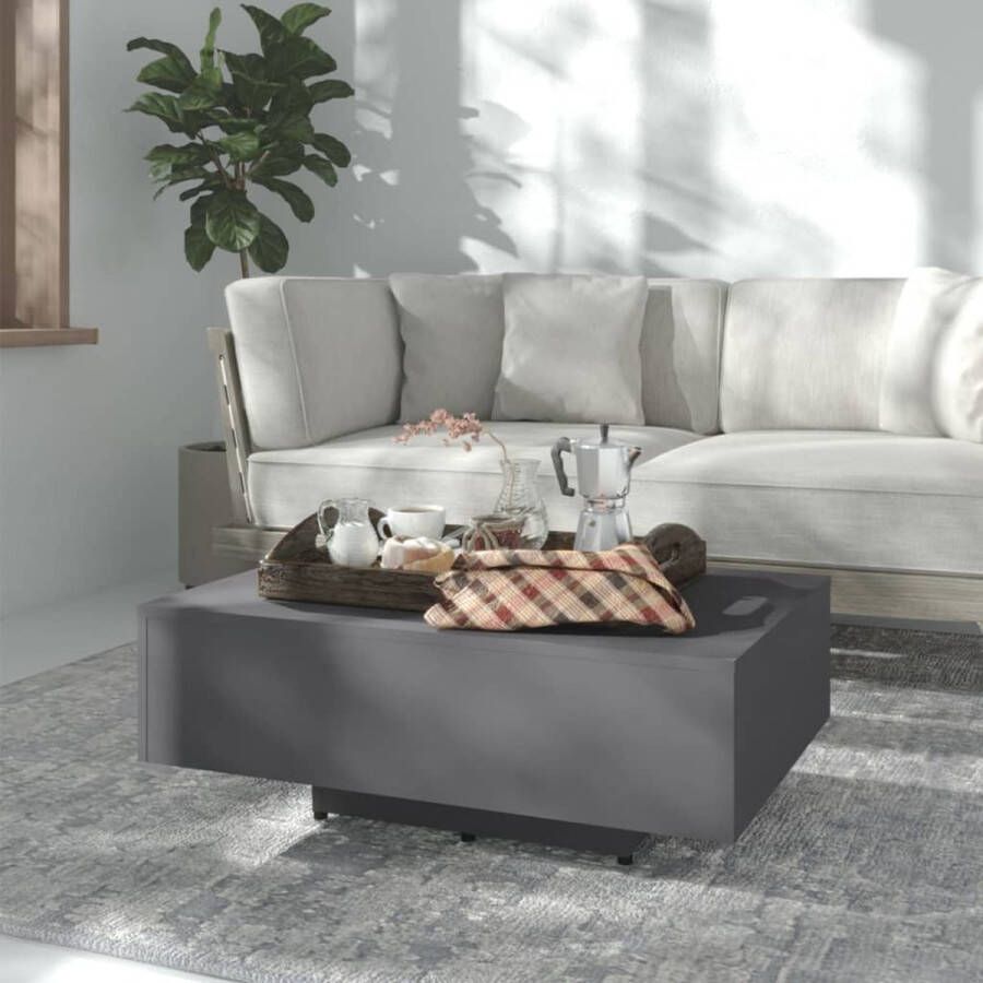 Decoways Salontafel 85x55x31 cm spaanplaat grijs