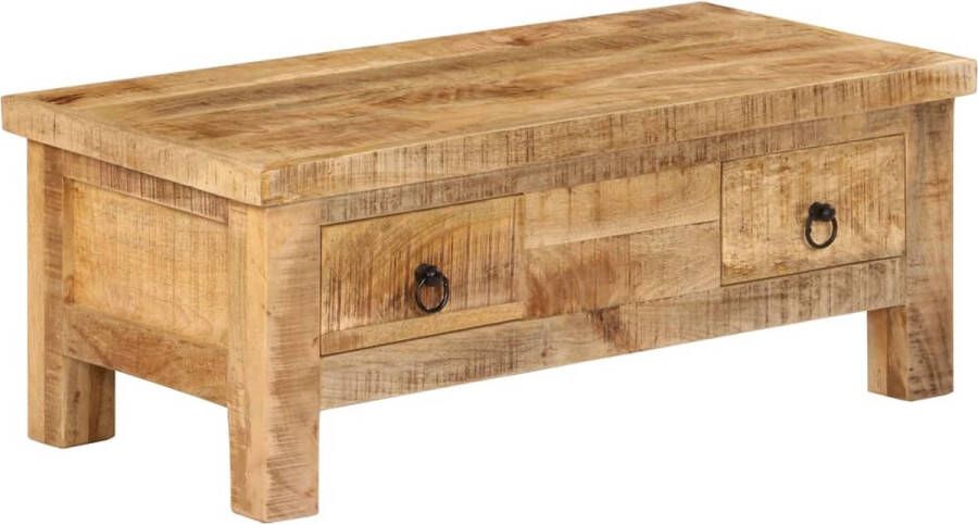 Decoways Salontafel 90x45x35 cm massief mangohout