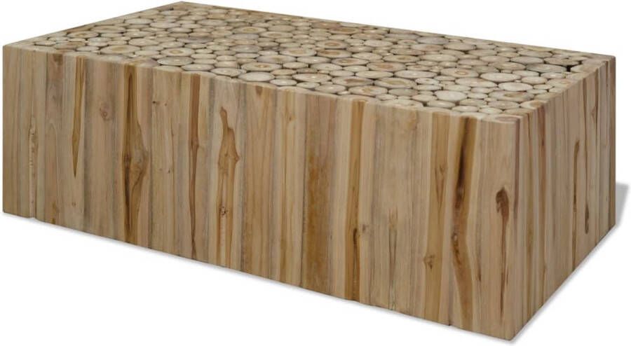 Decoways Salontafel 90x50x35 cm echt teakhout