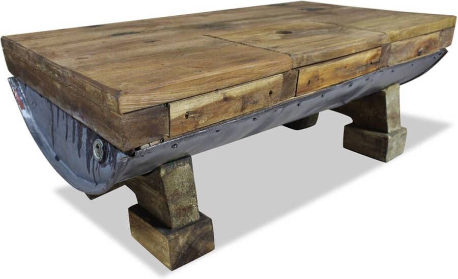 Decoways Salontafel 90x50x35 cm massief gerecycled hout