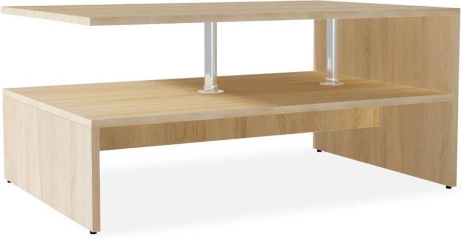 Decoways Salontafel 90x59x42 cm spaanplaat eiken