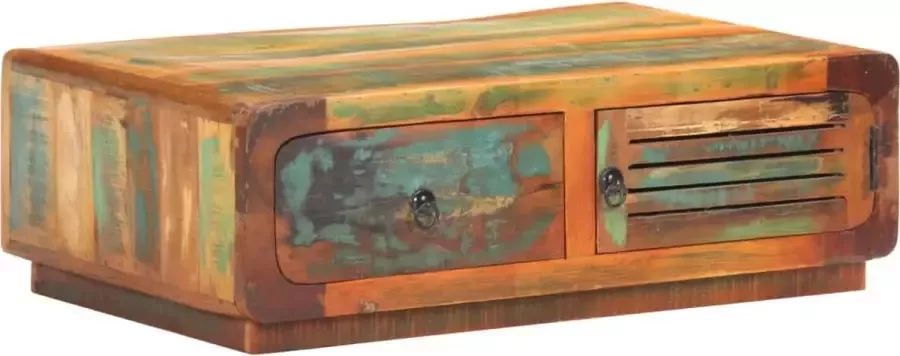 Decoways Salontafel 90x60x29 cm massief gerecycled hout