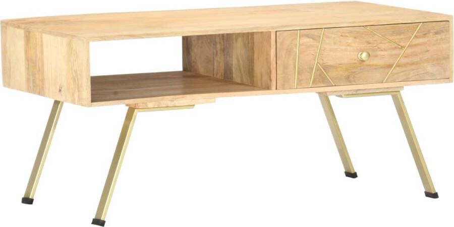 Decoways Salontafel 95x50x42 cm massief mangohout