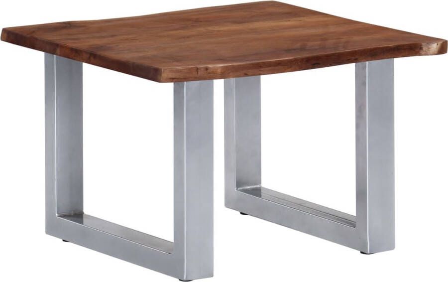 Decoways Salontafel met natuurlijke randen 60x60x40 cm acaciahout