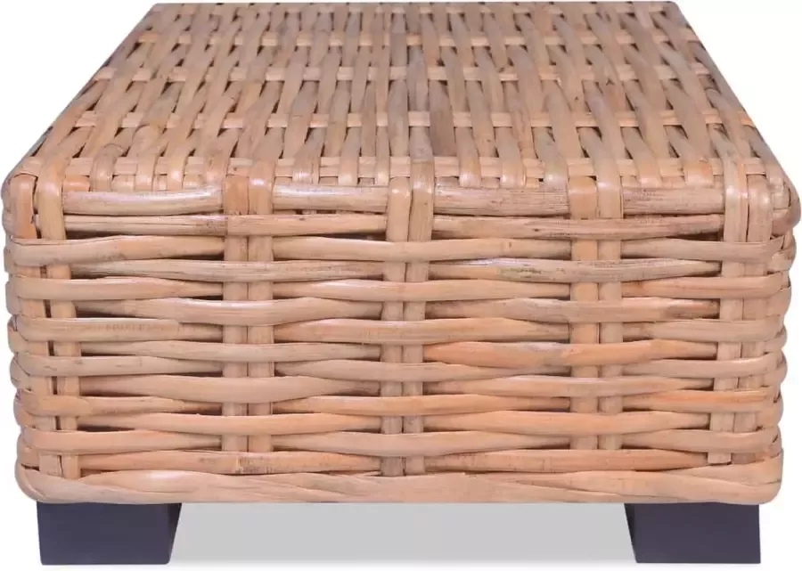 Decoways Salontafel natuurlijk rattan 45x45x30 cm