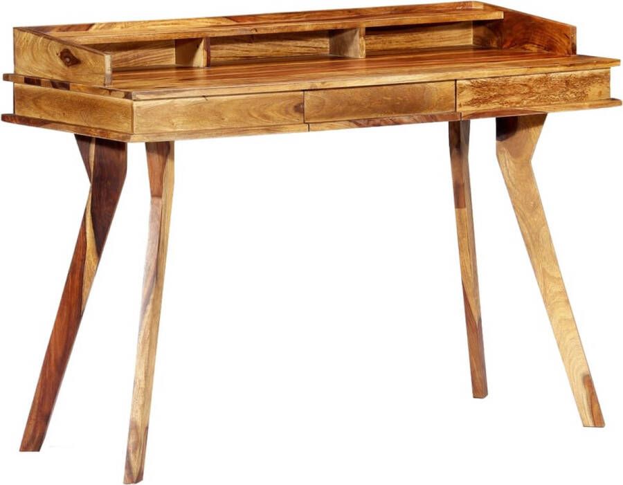 Decoways Schrijftafel 115x50x85 cm massief sheeshamhout